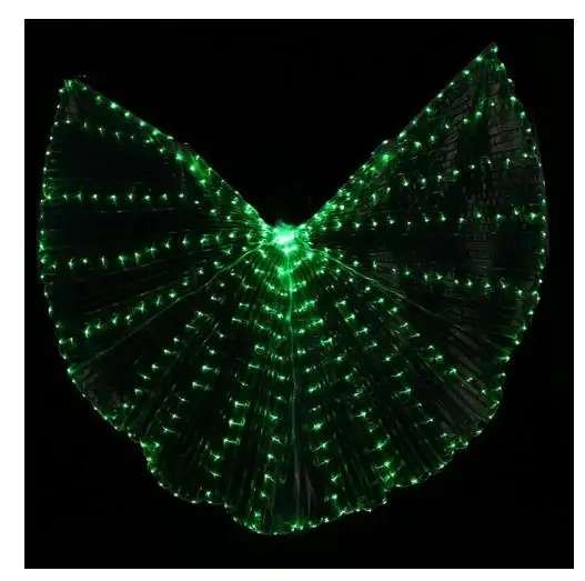 Multi color LED light wings Adult dance Luminous props Belly Dance Cloak Fluorescent butterfly dance Ballet Costume