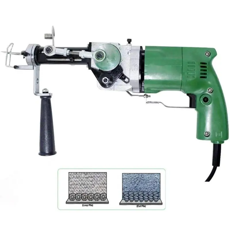 Electric Handmade Carpet Tufting Machine Carpet Making Tools Electric Carpet Weaving Tufting Gun (Can Do Cut Pile and Loop Pile)