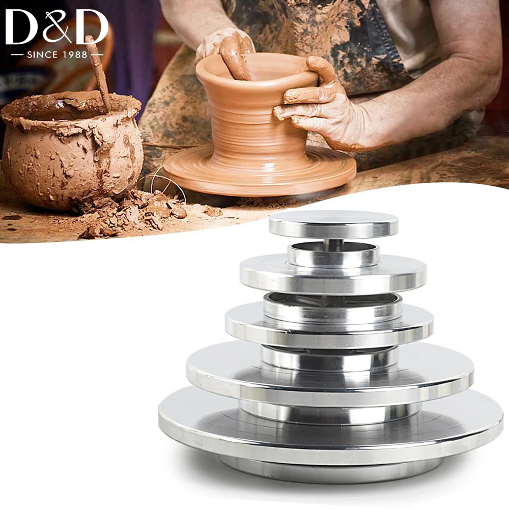 Double Face Use Aluminum Alloy Turntable for Ceramic Clay Sculpture Platform Pottery Wheel Rotating Tools for Crafting Projects