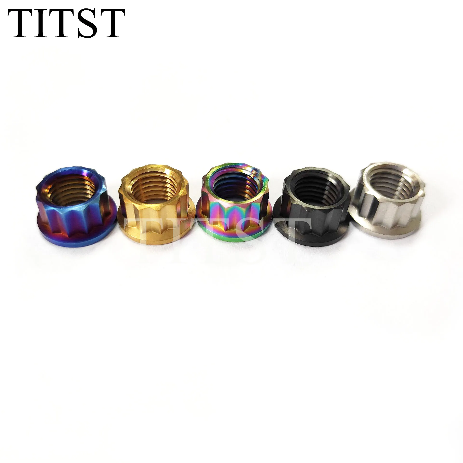 

TITST M12 Pitch 1.5 Titanium Flange Nuts 12 point Titanium nuts （ One Lot = 10pcs )