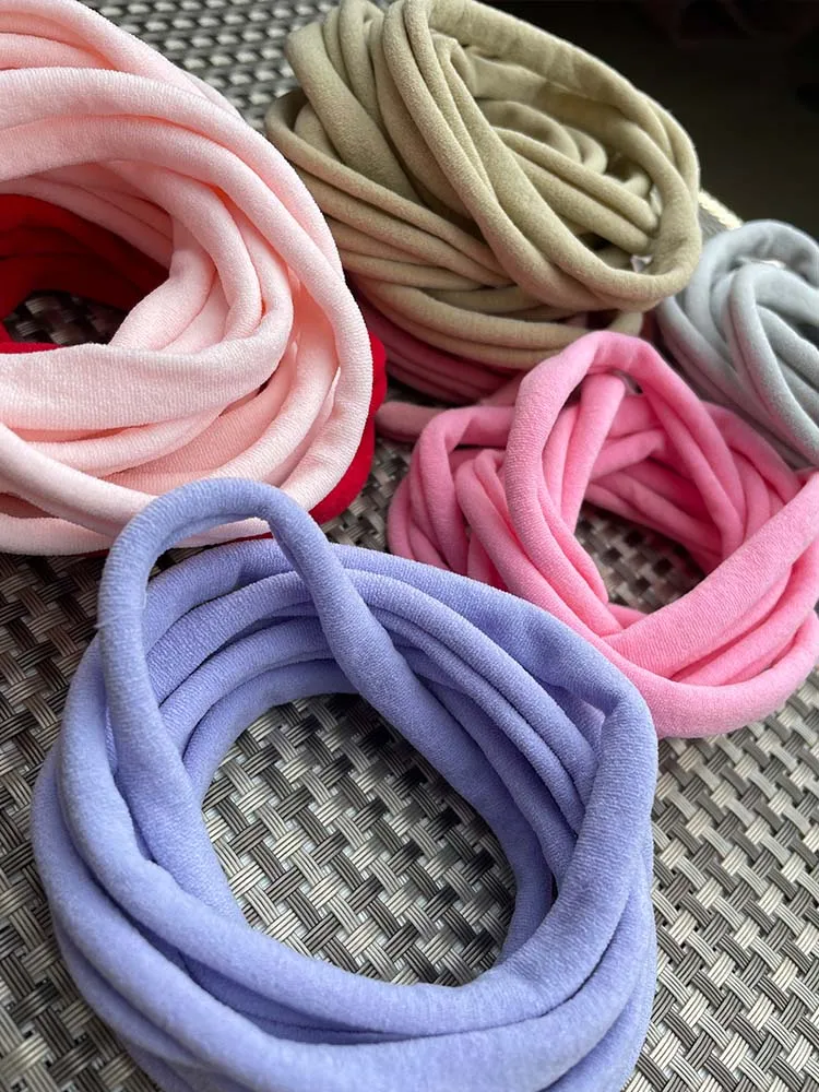 10Pcs/Set Soft Nylon Headbands For Children Girl DIY Hair Accessories