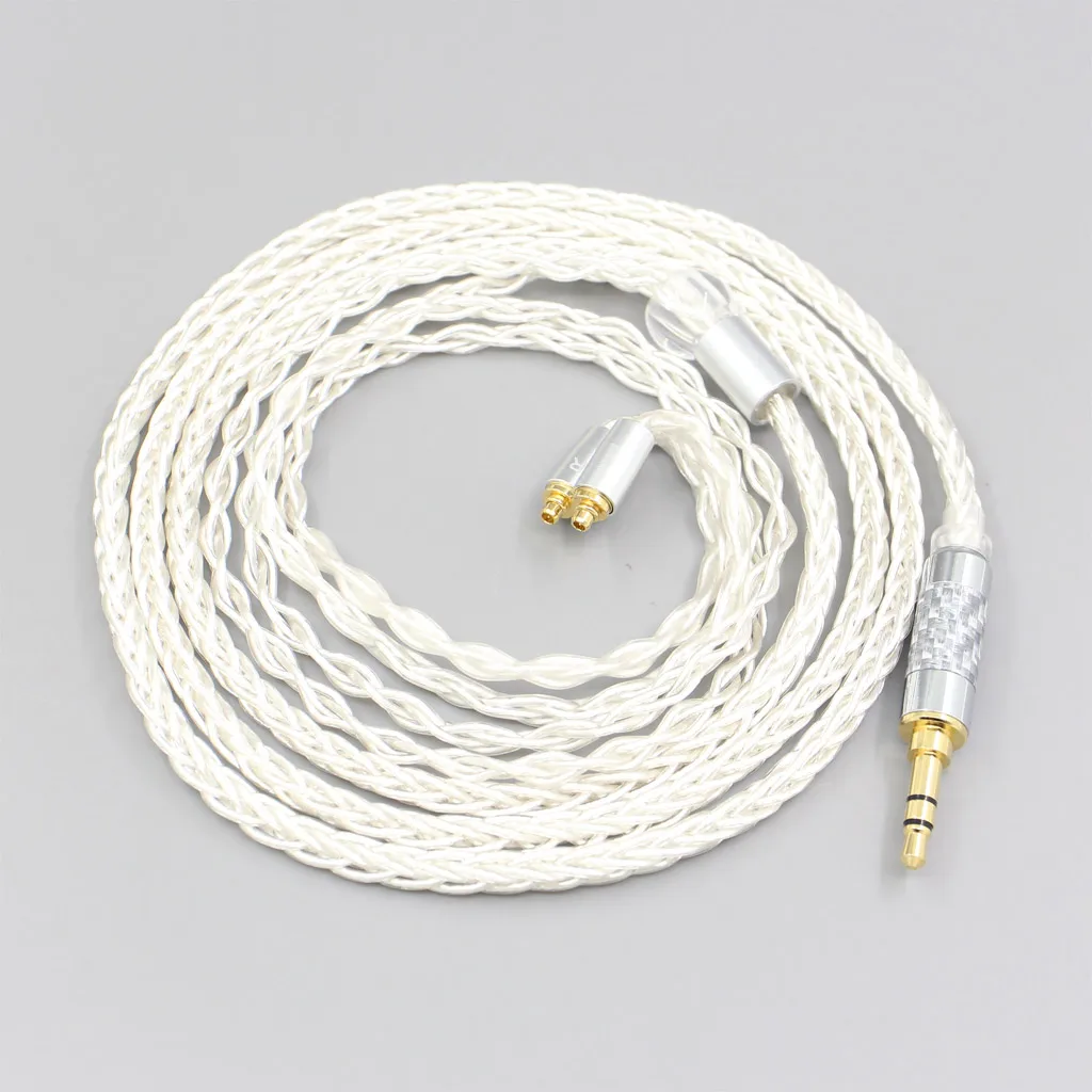 3.5mm 2.5mm 4.4mm XLR 8 Core Silver Plated OCC Earphone Cable For Sennheiser ie200 IE300 ie600 IE900 LN007698