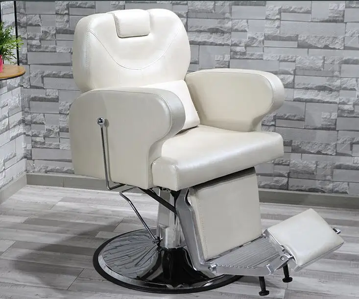 Hair salon chair can be put down barber chair shaving therapy beauty salon chair lift large chassis cutting hair chair