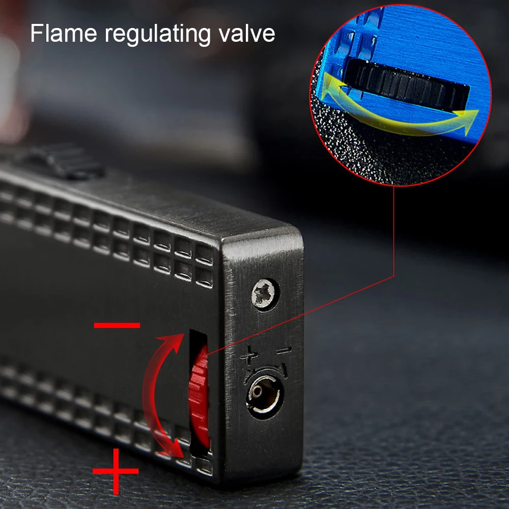 Creative Refillable Butane Gas Torch Lighter Ultrathin Windproof Jet Flame Open Fire Cigarette Lighters Cool Gadgets For Men