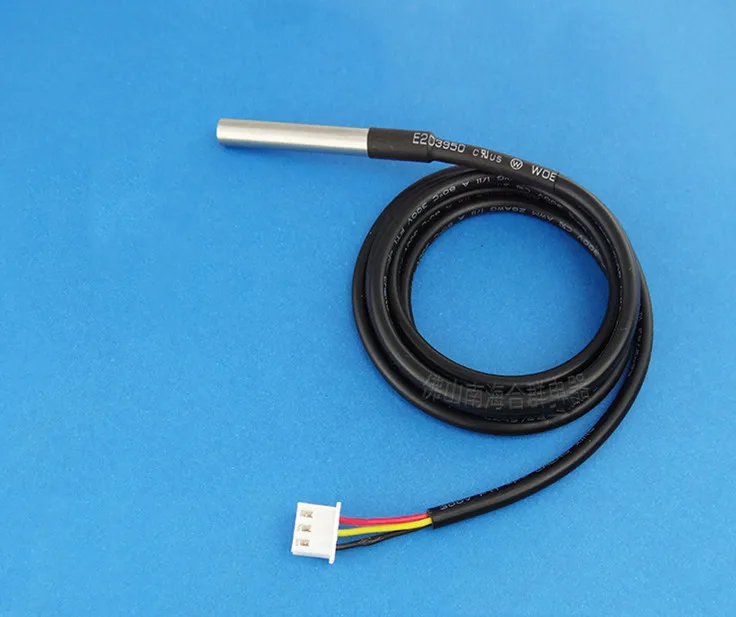 0.5M-10M 18 b20 Temperature Sensor ds18b20 Sensor 1M With Terminal HX2.54-3P Shell+Wire+Epoxy resin+Shrink Sleeve Original DS18B