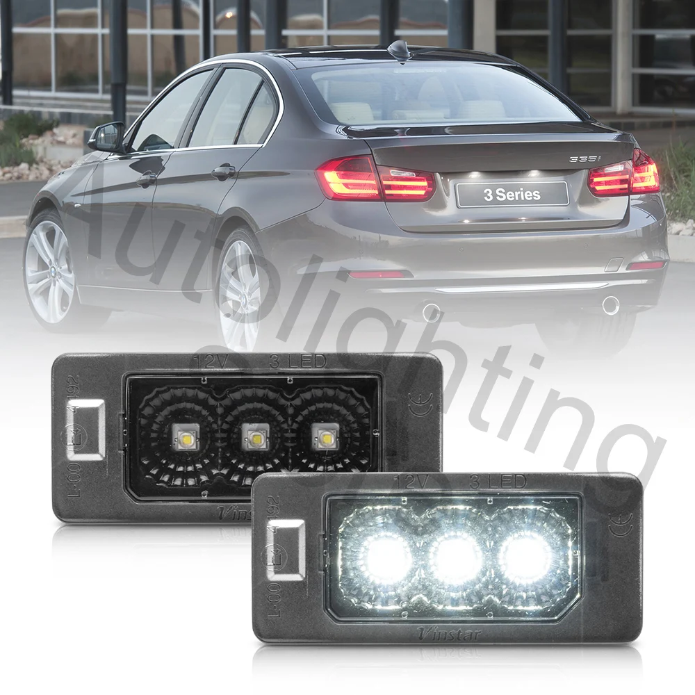 

2Pcs Canbus LED License Number Plate Light For BMW E82 E88 E90 E91 F40 F22 F23 F87 X1 X3 X4 X5 X6 Car Accessories