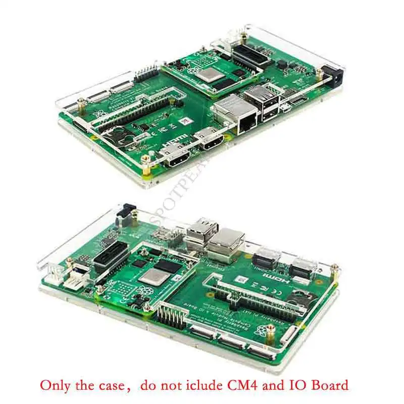 Raspberry Pi Rekenmodule 4 Io Board Acryl Case Voor Officiële Originele Cm4 Io Board