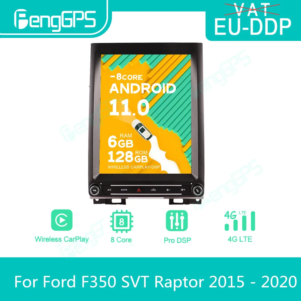 For Ford F350 Svt Raptor 2015 - 2020 ​android Car Radio Stereo Autoradio 2 Din Style Multimedia Player Gps Navi Unit