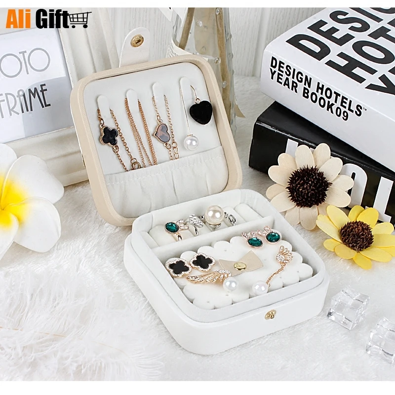 

Jewelry Box Princess European Style Korean Simple Jewelry Receiving Box Hand Jewelry Box Multi-function Portable Earring Box