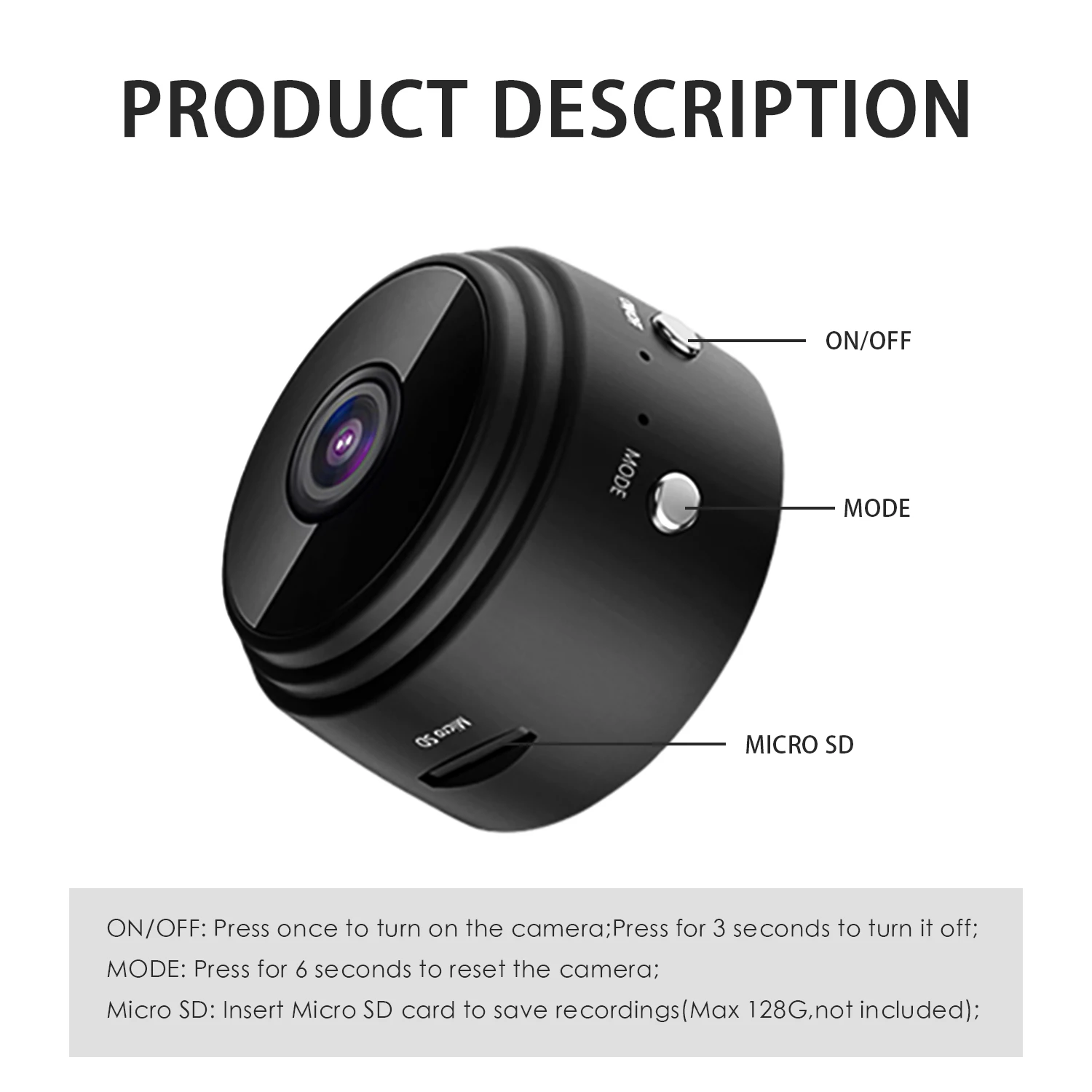 WiFi Camera with  A9 Surveillance Security Mini CCTV Wireless  Mini Camera 720p/1080P Camera In Home