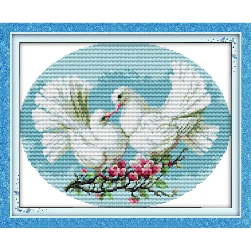 Pigeon Lover Home Decor Chinese Embroidery Packs Cross Stitch Counting Patterns Diy Dmc 14ct 11ct Needlework Sets Handicraft