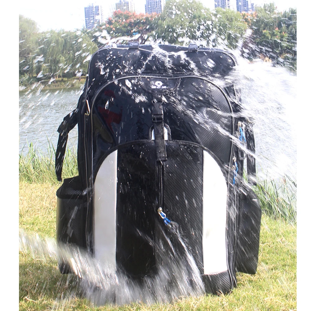 X462G Mochila pesca impermeable para silla y caña