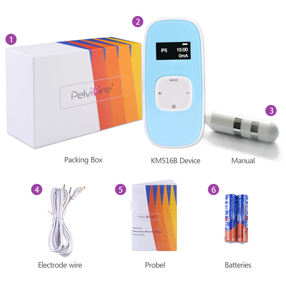 Electronic Pelvic floor muscle stimulator Women rehabilitation device for Therapy of vaginal prolapse of urinary incontinence