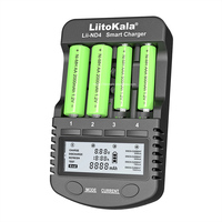 LiitoKala Lii-ND4 NiMH/Cd Charger AA AAA charger LCD Display and Test battery capacity For 1.2V aa aaa and 9V batteries.