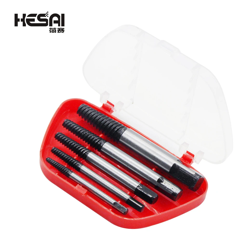 5PCS Screw Extractor Center Drill Bits Guide Set Broken Damaged Bolt Remover Removal Speed Easy Out Set