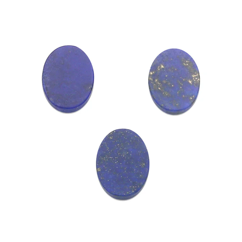 

5pcs Lapis Lazuli Cabochon Flat Oval 6x8-10x14mm Genuine Natural Stone Accessories For Making Jewelry DIY Pendant Ring Earings