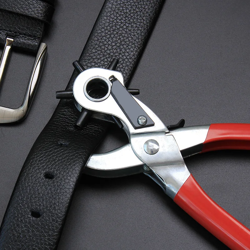 

Upgrade Leather Belt Hole Punch Plier, Eyelet Puncher, Revolve Sewing Machine Bag Setter Tool Watchband Strap Household Leatherc