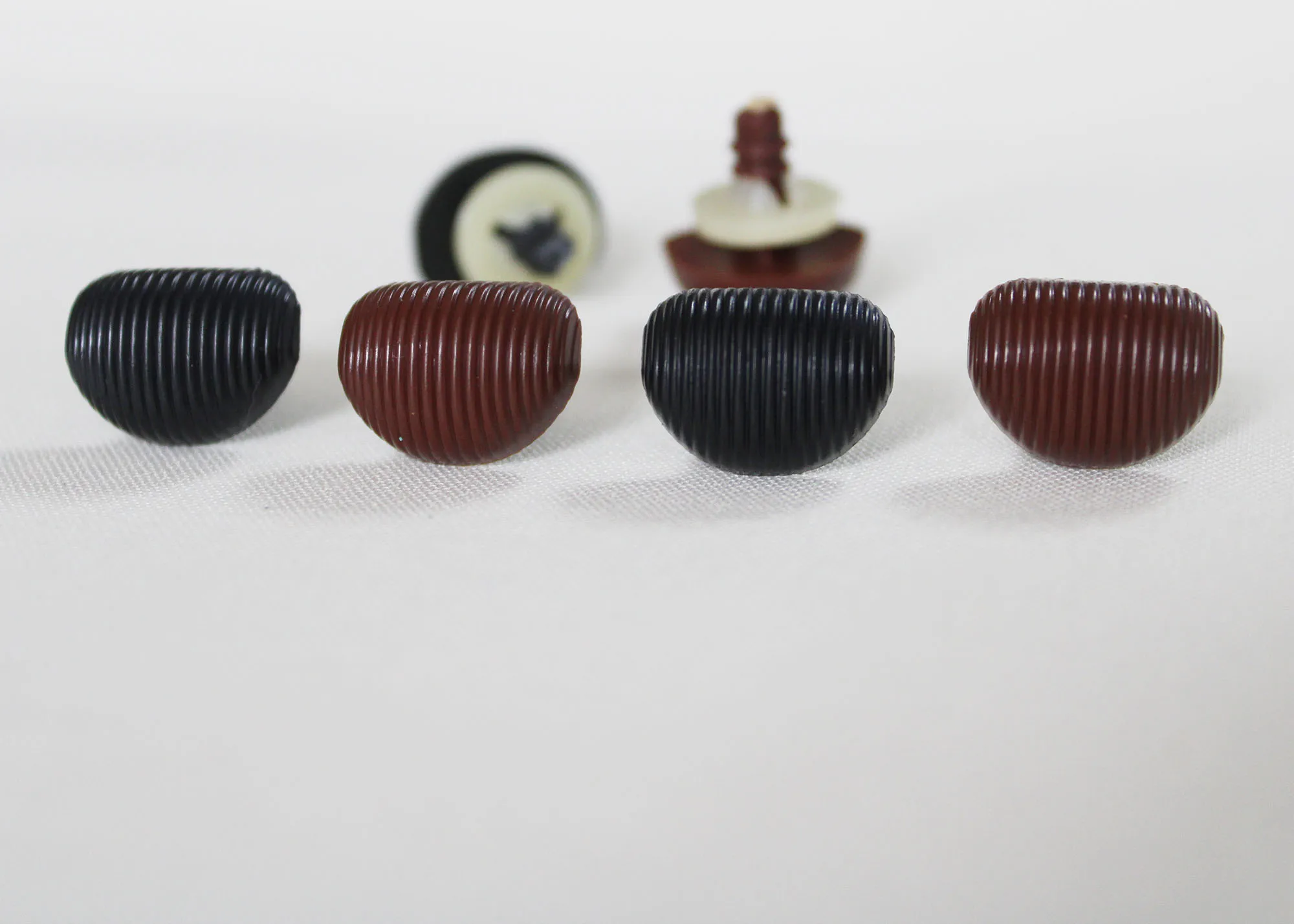 

20pcs 18mm new animal nose black brown nose with stripe with handpress washer for handcraft pupil plush doll