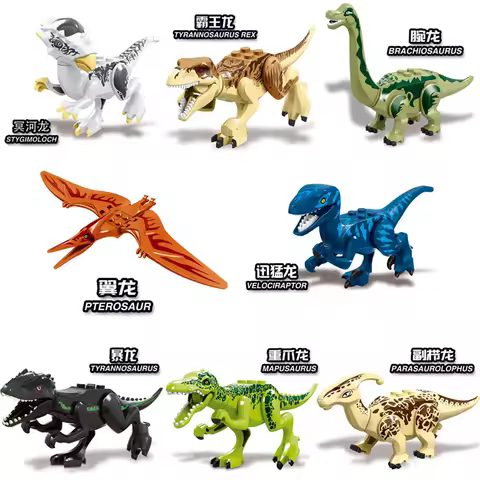 Novel and funny toys DIY Assembly game Jurassic world children's Dinosaurs Tyrannosaurus Rex Tabletop decoration baby gift