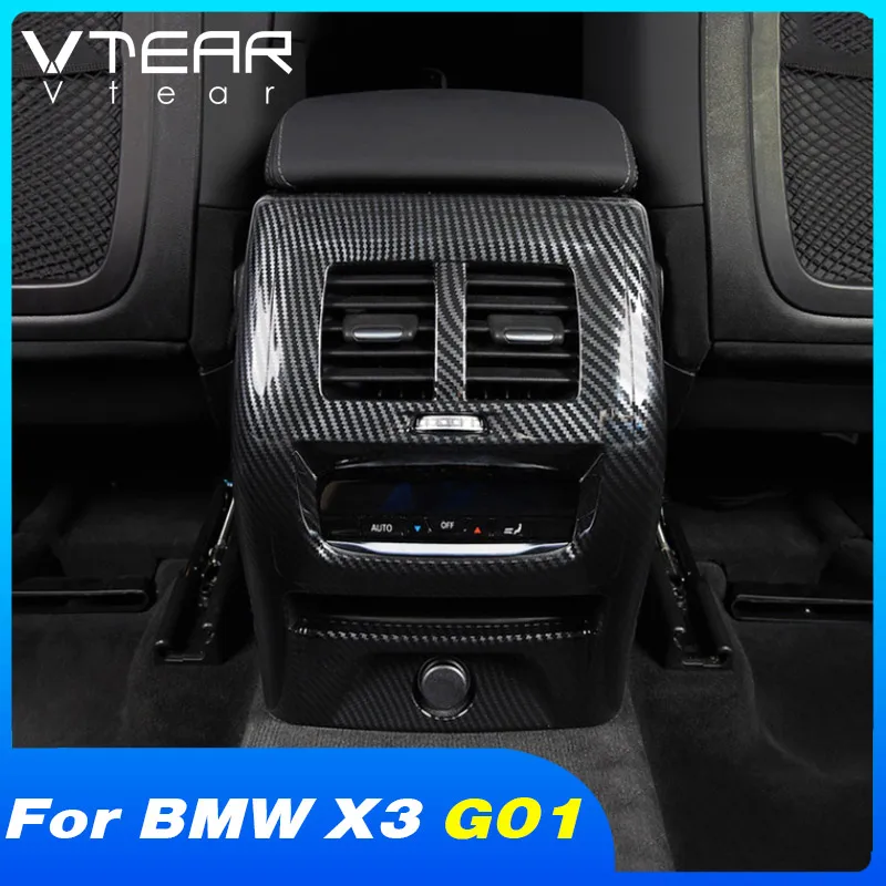 

Vtear Car Inner Central Armrest Cover Decoration Interior Rear Air Outlet Trim Accessories ABS Styling Parts For BMW X3 G01 2021