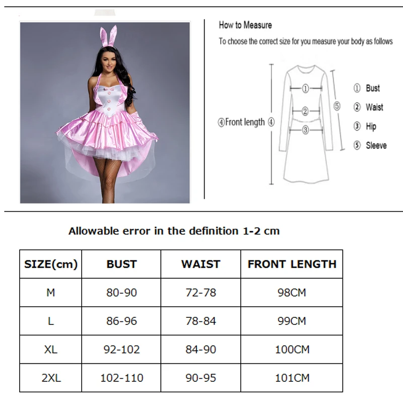 Carnevale Halloween Lady Sexy Pink Bunny Girl Costume Lovely Tulle Tuxedo Rabbit Disfraz Cosplay Fancy Party Dress