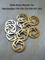 2pcs Folding Knife Brass Washer Bronze Copper Metal Gasket Cushion for Benchmade 710 720 723 550 551 552 DIY Make Solid Pad Ring