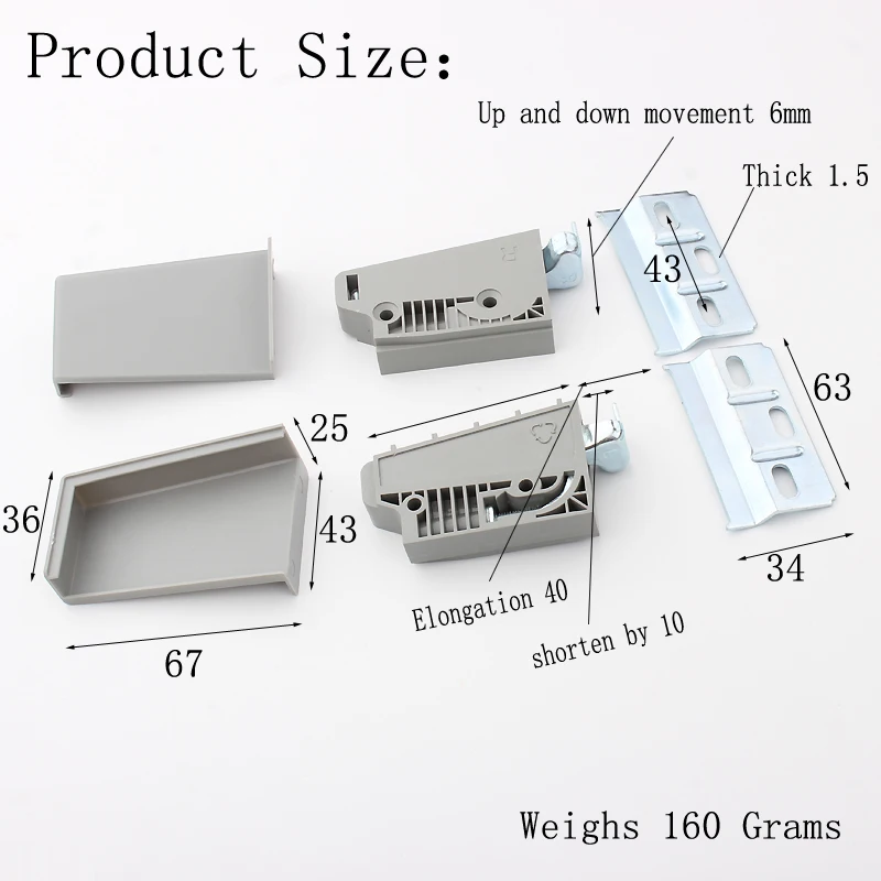 Zwart Bruin Wit Grijs Opknoping Code Muur Kast Hardware Hanger Kabinet Muur Opknoping Code