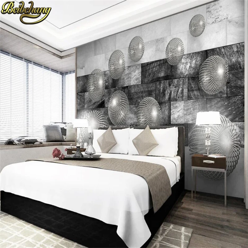 Custom photo wallpaper for walls Large Metal ball mural wall paper roll abstract 3D mural wallpaper for living room Stickers