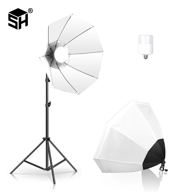 SH Photo Studio Kit Softbox Speedlite Portable Octagon Umbrella Softbox With Tripod Stand Photography Flash Soft Box Accessories