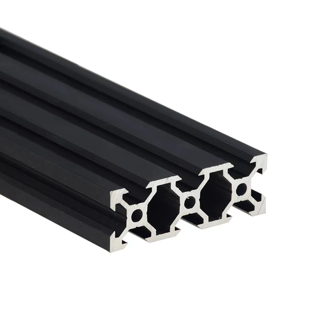 1PCS Black 2060 V-Slot European Standard Anodized Aluminum Profile Extrusion 100mm-800mm Length Linear Rail for CNC 3D Printer