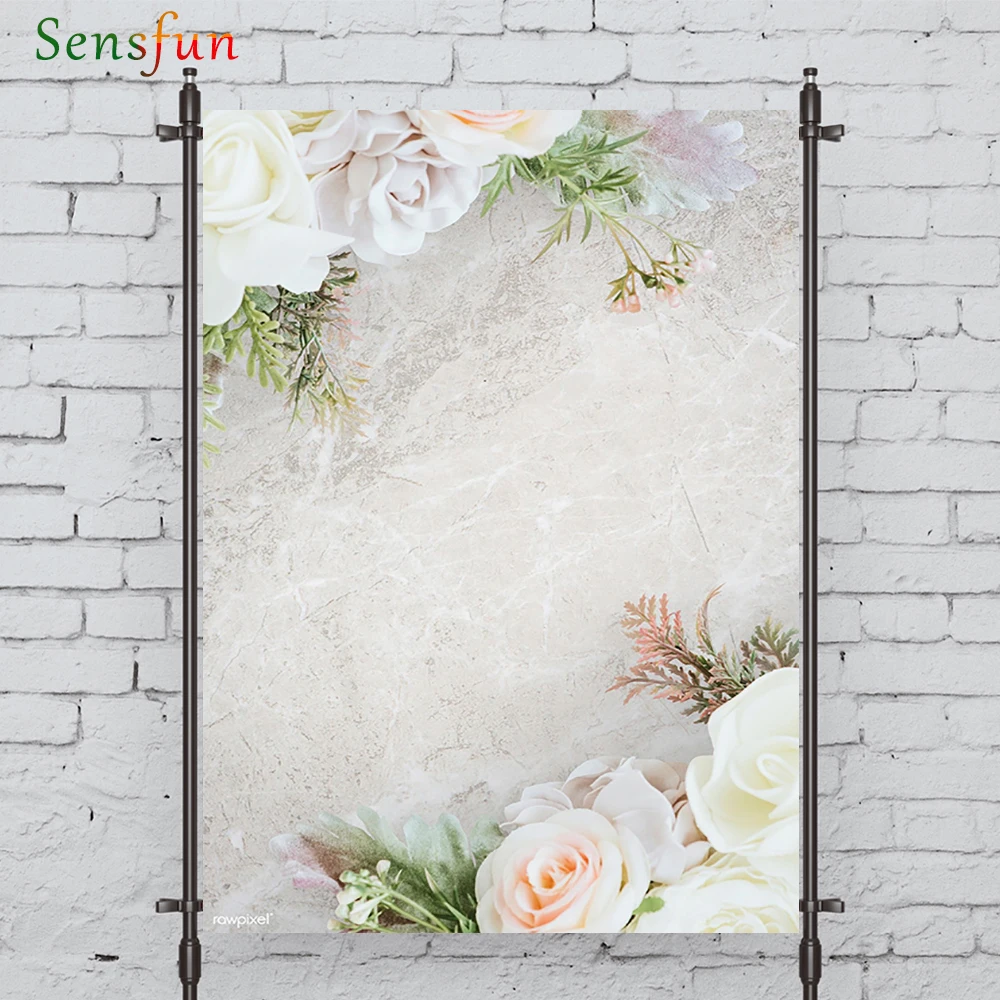 LEVOO Photophone Backdrop Marble Rose Romantic Love Decoration Photocall Decor Fabric New Shoot Photography Backdrop