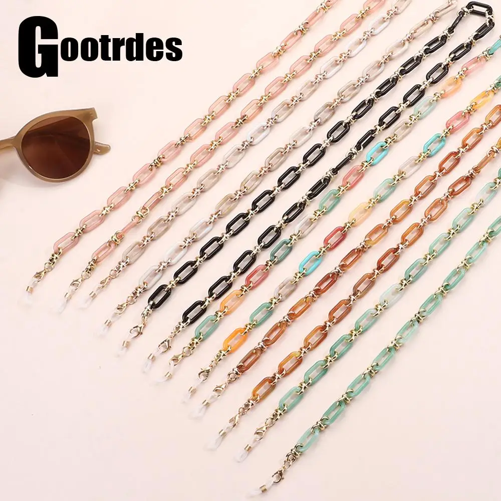 Multicolor Acrylic Sunglasses Lanyard Necklace Women Trendy Candy Color Glasses Chain Eyewear Hanging Rope Fashion Accessories