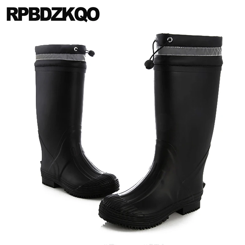 Slip On Green Shoes High Quality Pvc Designer Tall Mens Rubber Rain Boots Waterproof Black Mid Calf Stylish Camouflage Rainboots