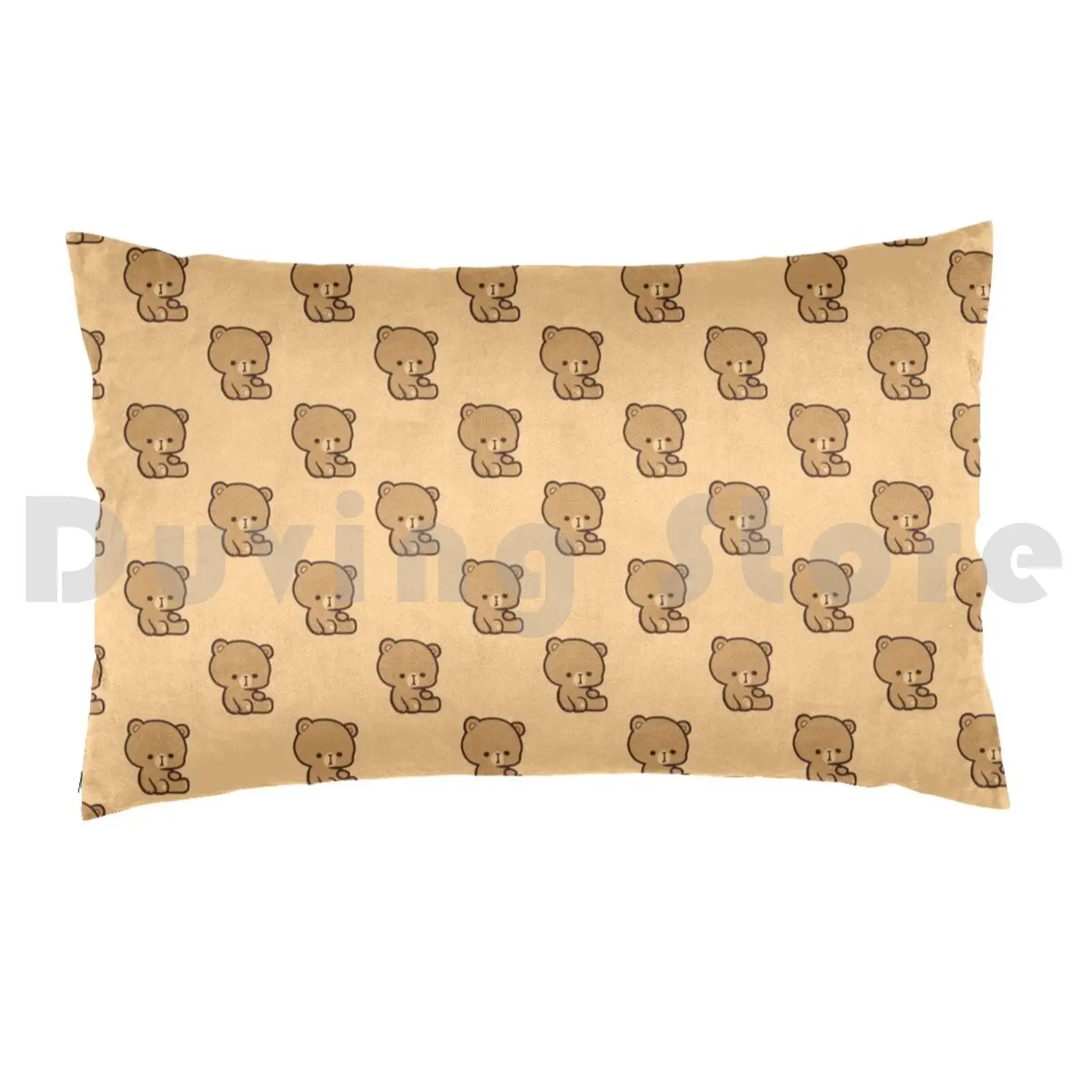 Teddy Bear Pattern Pillow Case Printed 35x50 Bear Teddy Bear Teddy Cute Animal Kids Cartoon Funny 90s Beard