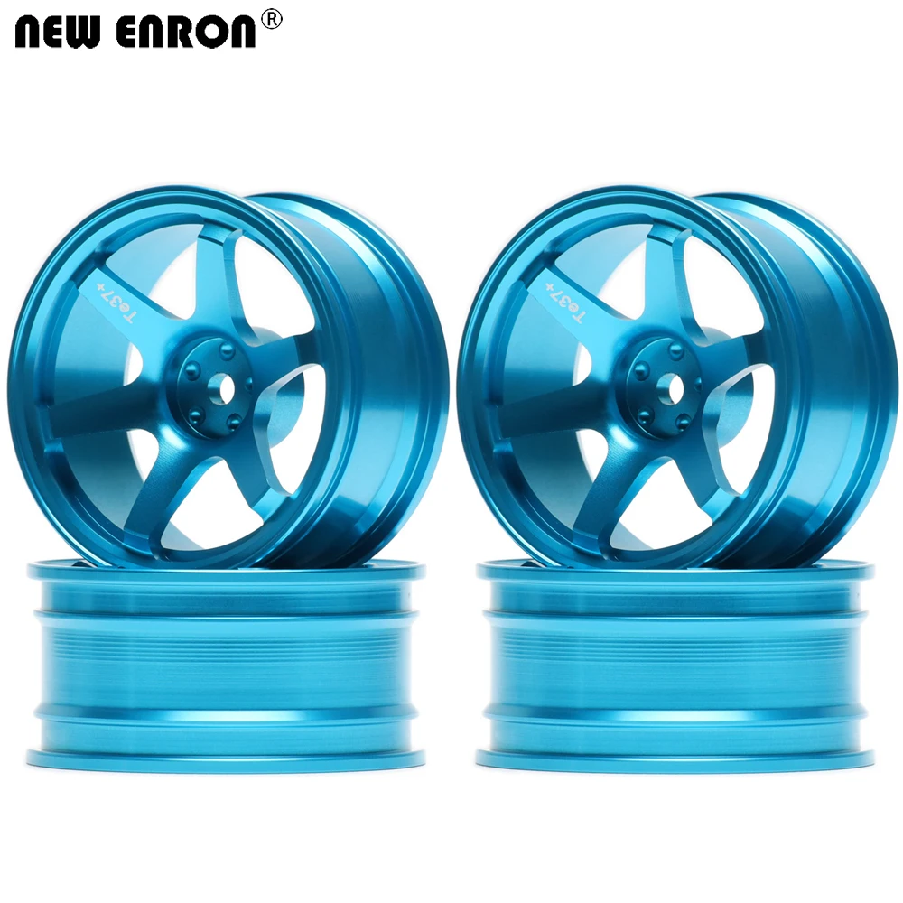 NEW ENRON Aluminum Alloy 6 Spoke 52MM Wheel Rims 4Pcs For RC Car 1/10 On-Road Drift Tamiya HPI Kyosho RedCat SAKURA Traxxas HSP