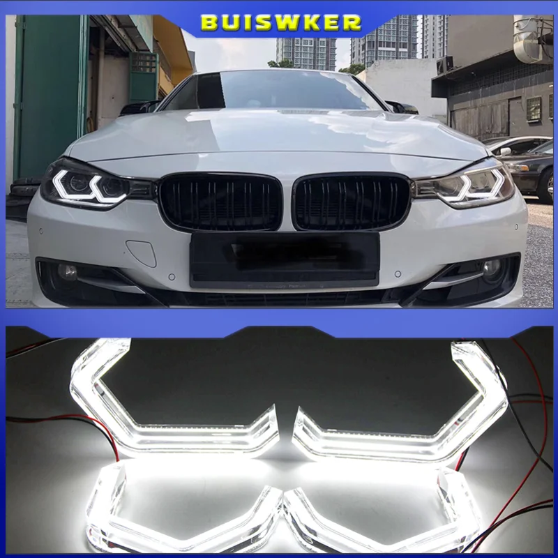 4Pcs M4 Iconic Style LED Crystal Angel Eye Kit Eyes Kits For BMW X3 E83 F25 X5 E70 F15 F85 X6 E71 E72 Z4 E85 E86 E89