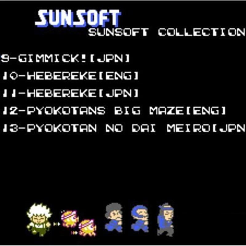 high quality 8bit games cartridge great Sun-soft collection 13 in 1 60 pin game card for nintend family video game console