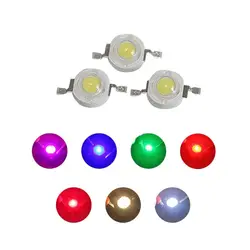 10Pcs High Power LED Chip  1W Warm White Red Green Blue Yellow Full Spectrum For LED Spotlight 260-350mA Lamp Light Beads Diode