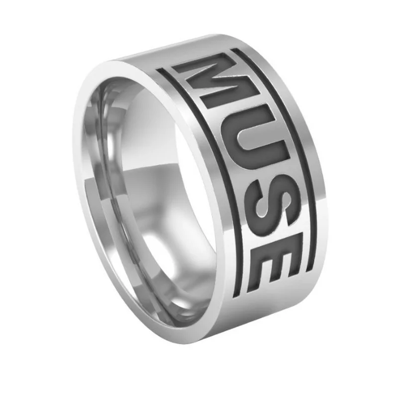 Top Grade Titanium Steel Man Ring Finger Ring Accessories Fashion Music Circlet Valentines Gift Ring Bright Finish Wholesale