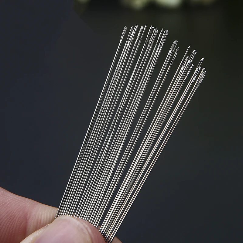 RBFHYER Stainless Steel Beading Needles 30pcs  Threading String Cord Bracelet Necklace Jewelry Handmade Making DIY