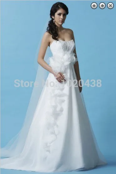 

free shipping fashion puffy alize vestidos white long bridal formal gowns handmade custom A-line flowers Bespoke Wedding Dresses