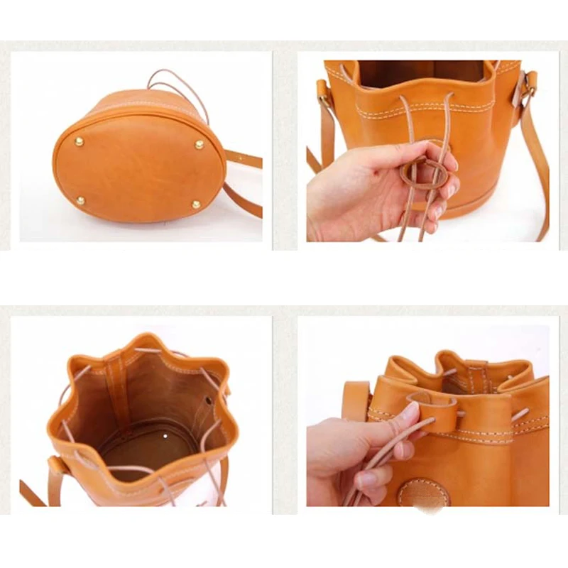 DIY leather craft bucket bag 500gsm heavy weight kraft paper stencil template pattern