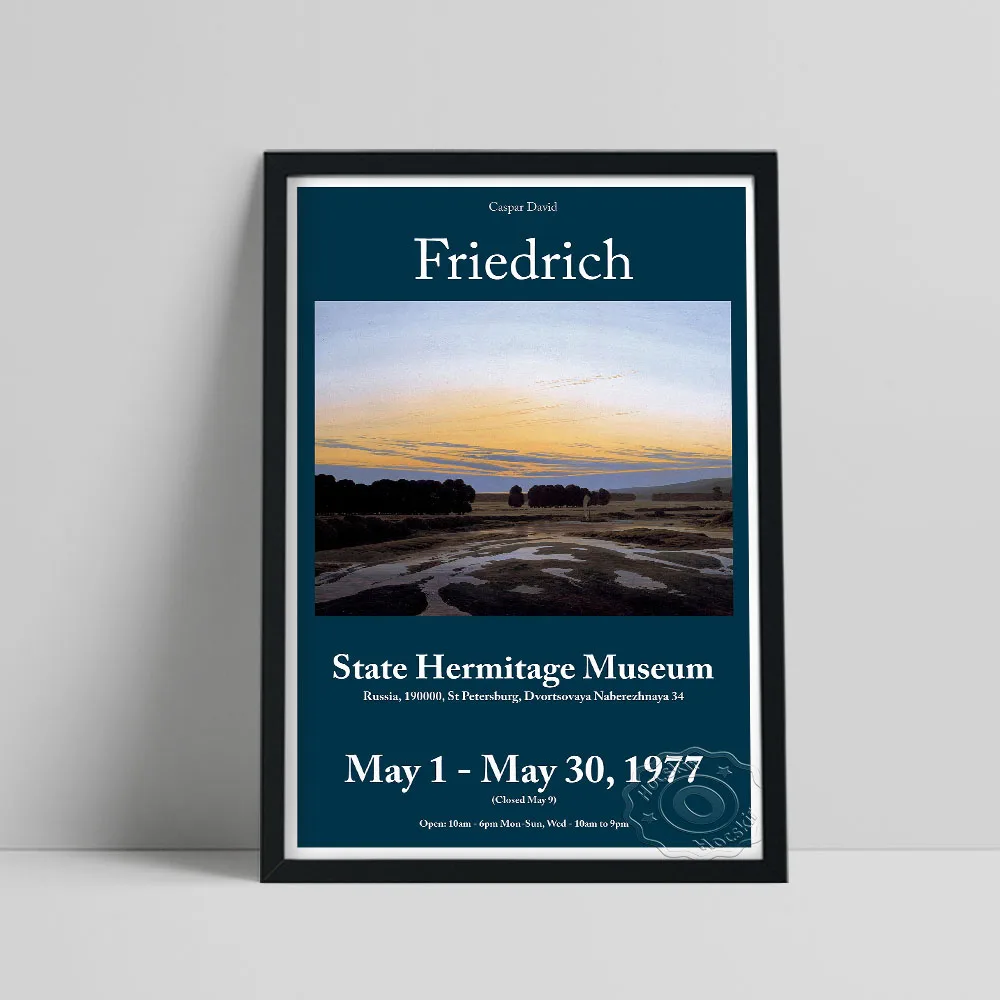 ملصق المعرض الكلاسيكي من كاسبا ديفيد فريدريش، لوحة فريدريش جروسي جييه بالقرب من دريسدن، لوحة جدارية رومانسية ألمانية #1