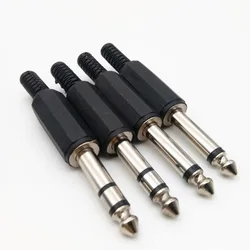 6.35mm 더블 채널 오디오 잭 플러그 헤드폰 수 커넥터 5 개, 6.35mm 스테레오 헤드셋 잭 오디오 케이블 연결 단자