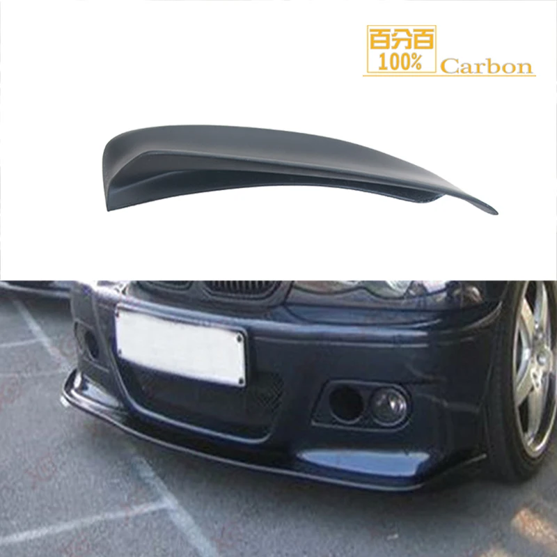 Fiberglass FRP Matt Black Front Flaps For E46 M3 Car Bumper Spoiler Splitters CSL Style