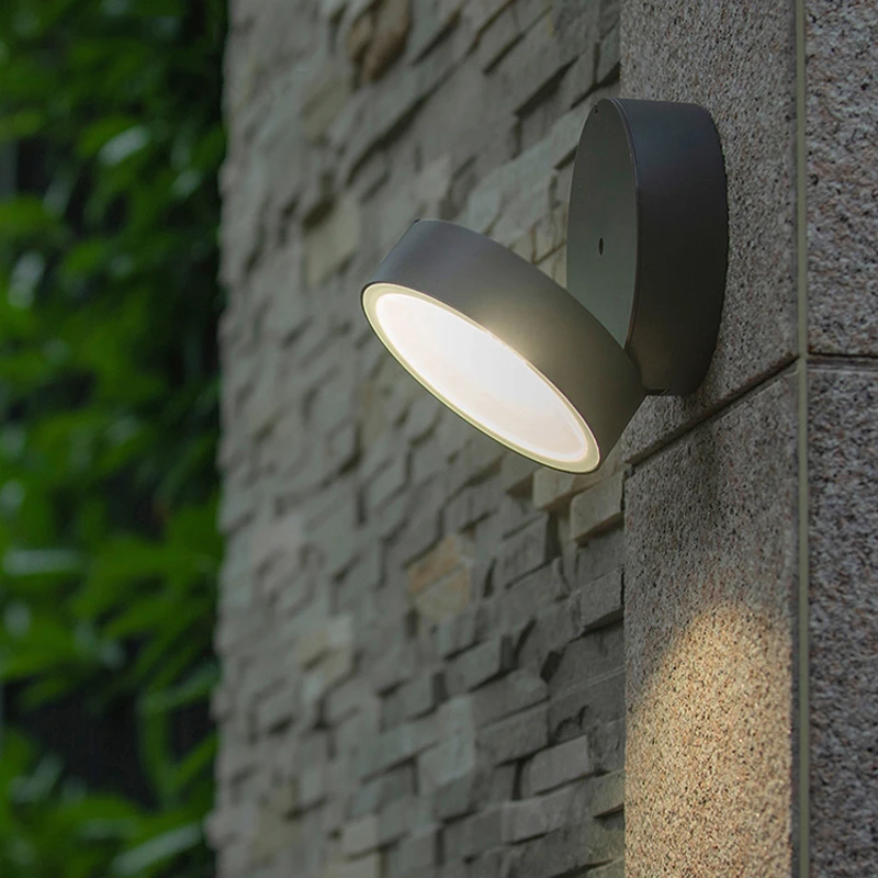 

8W outdoor wall lamp waterproof modern minimalist balcony led aisle corridor outdoor garden light rotatable spotlight