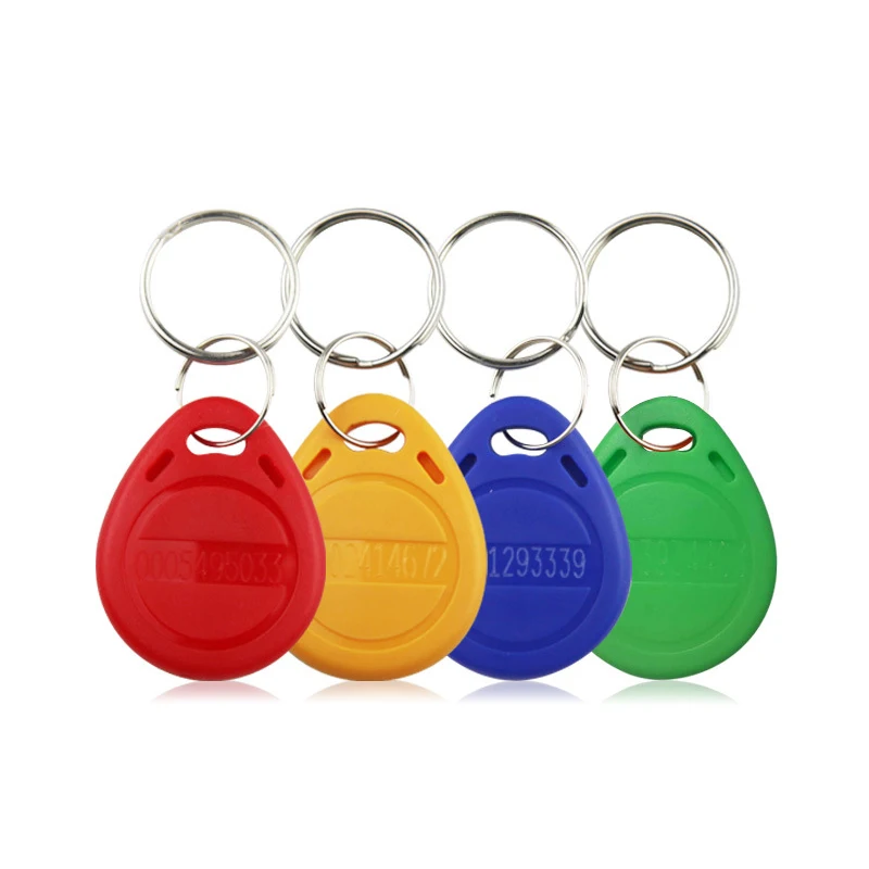 50PCS RFID Keychain 125KHZ Readable Authorized Access Card Keychain TK4100 EM4100 Keychain Ring Tag