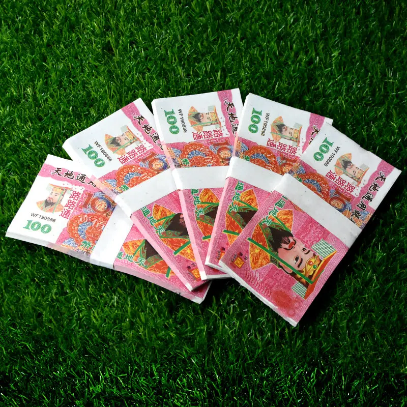 500Pcs Chinese 100 Yuan Money Ancestor Joss Paper Heaven Bank Notes Heaven Bank Money Ming Bi for Funerals The Qingming Festival