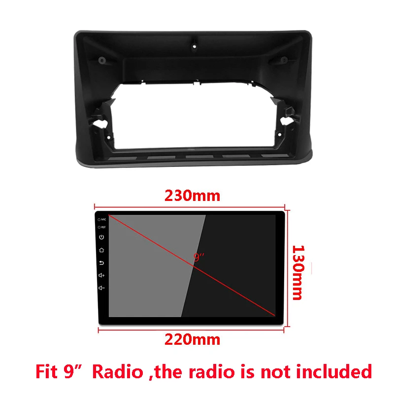 9 inch Car Radio Dashboard For TATA NEXON 2017-2020(Right steering wheel) Auto Stereo Dashboard Panel Bezel Faceplate Frame Kit