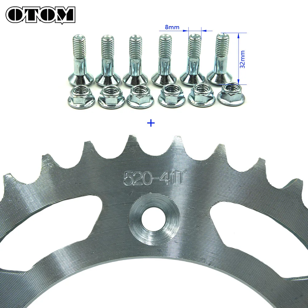 OTOM Motorcycle Steel Chain Rear Sprocket Wheel Disc Plate For HONDA CR125R CRF230L XR400 XR650R CR500 Beta Motor Motocross Part